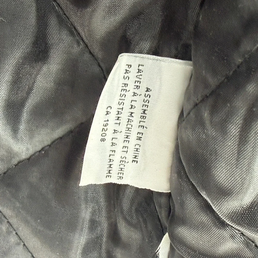 Vintage Aramark Penske Work Jacket Navy Blue Quilted Lined Full Zip Large